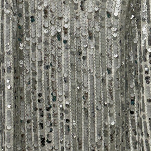 Buddy Love Mini Dress Size XS Silver Sequin Party Embellishment Sparkly Cocktail - Picture 5 of 7